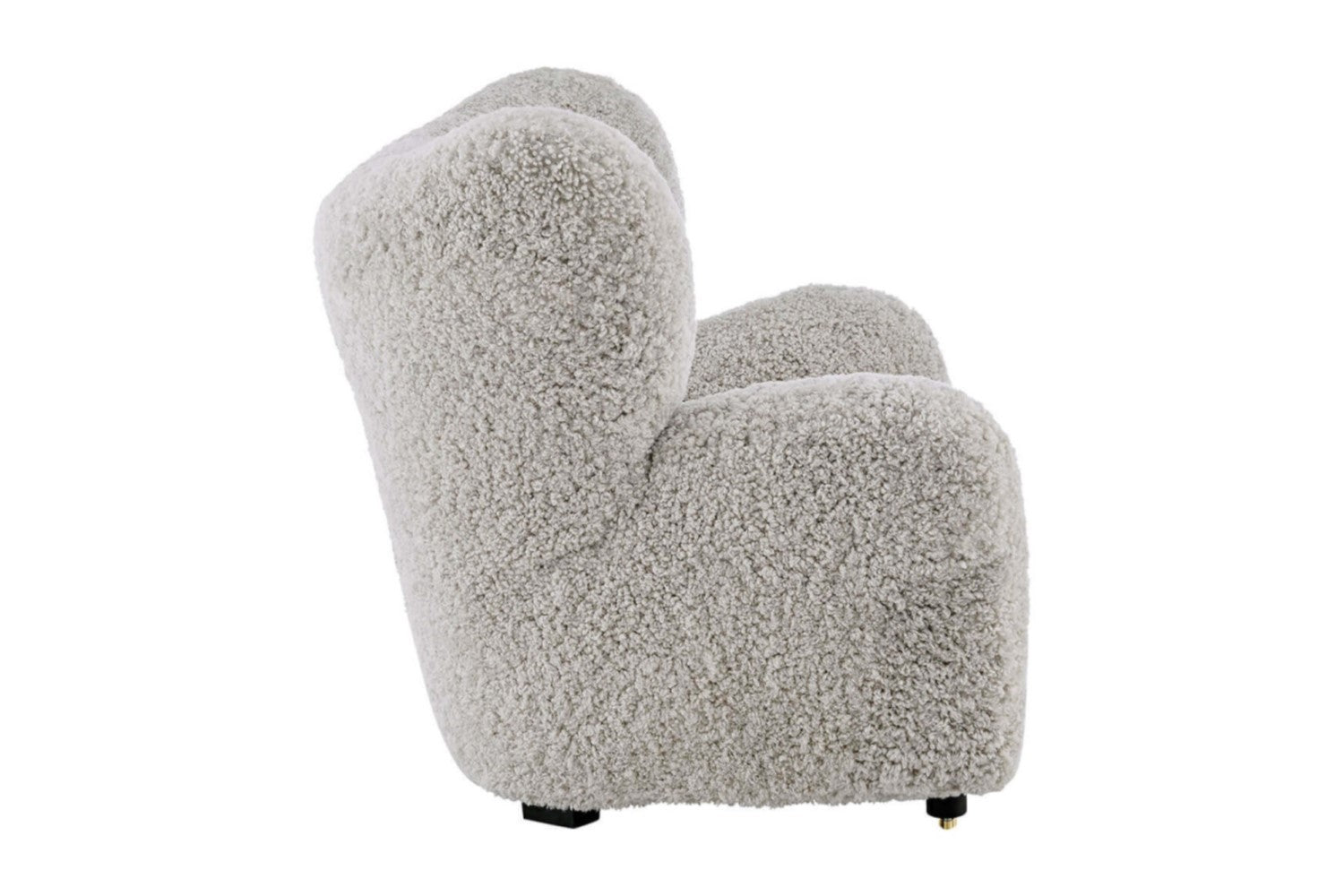 Valencia Flemming Lassen The Tired Man Lounge Chair & Footstool in Genuine Sheepskin, Light Grey