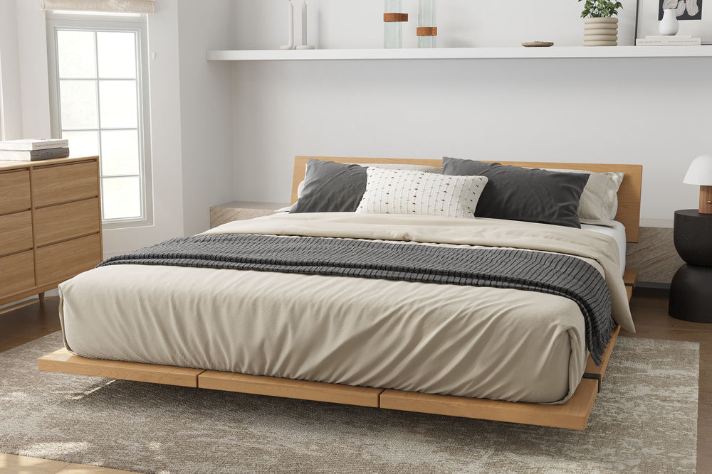 Valencia Jade Wood King Size Bed Frame, Natural