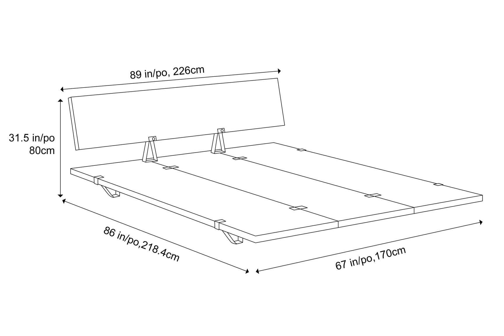 Jade Wood Bed Frame