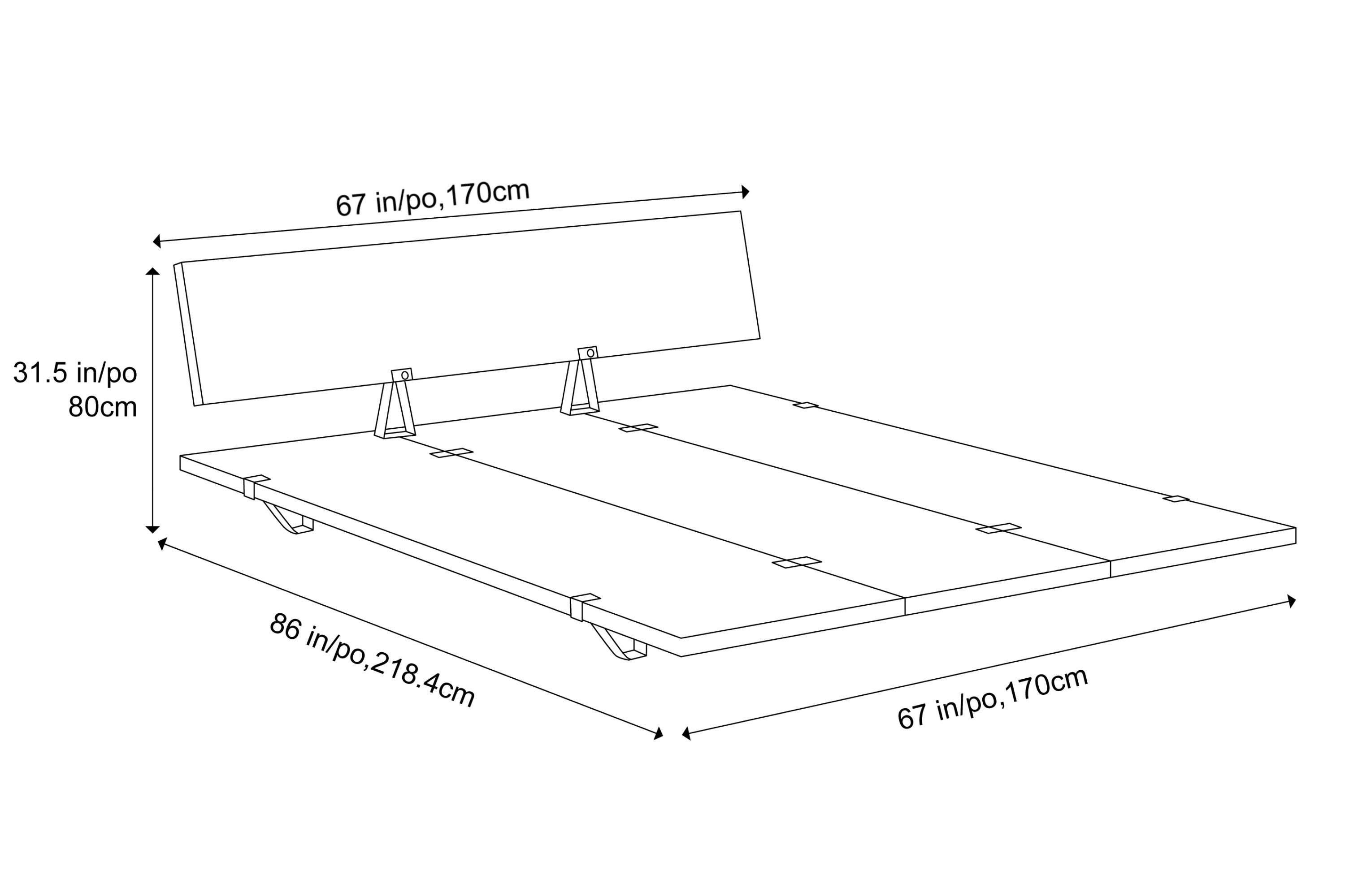 Valencia Jade Wood Queen Size Bed Frame, White Oak