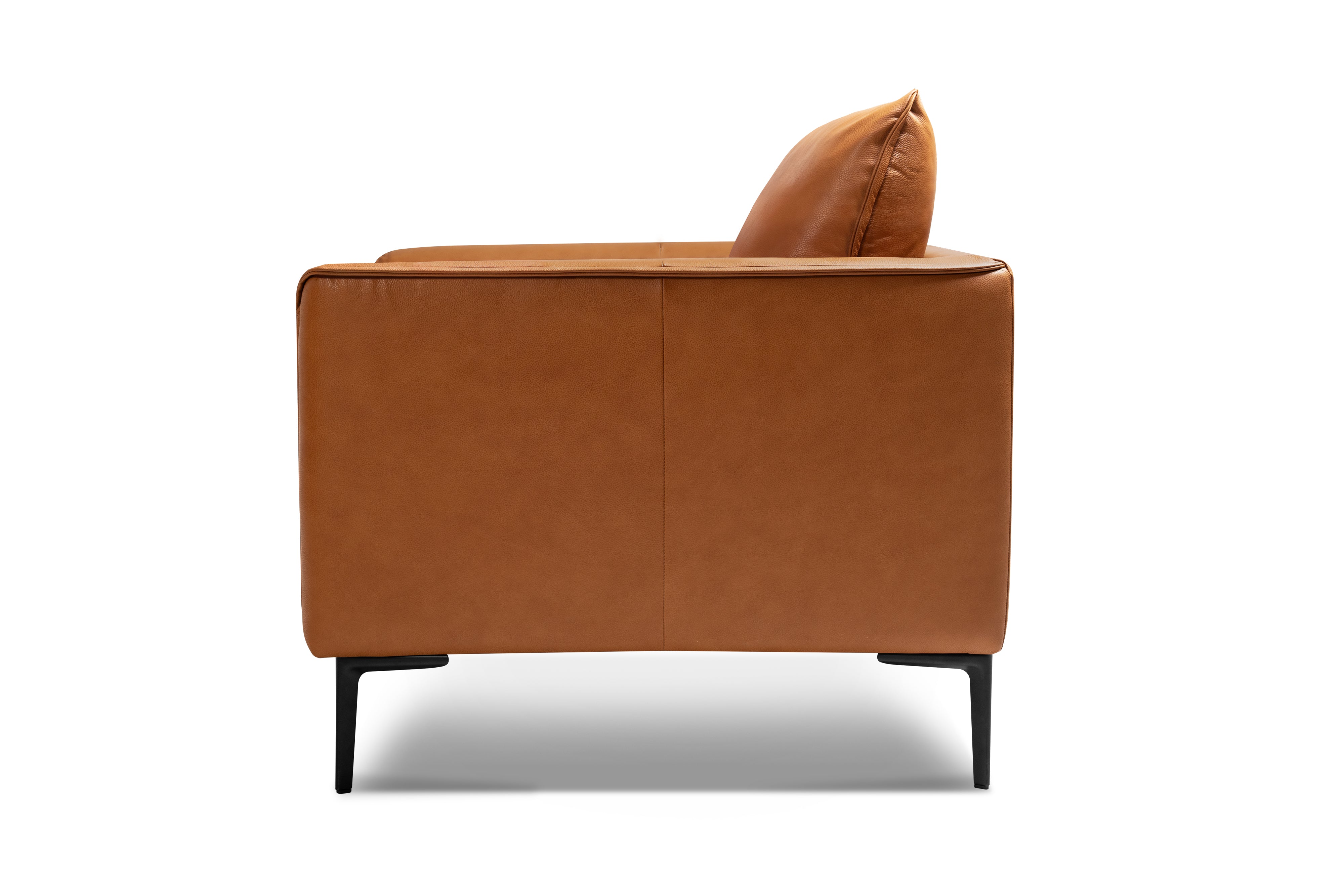 Valencia Jasper Leather Three Seats Sofa, Cognac