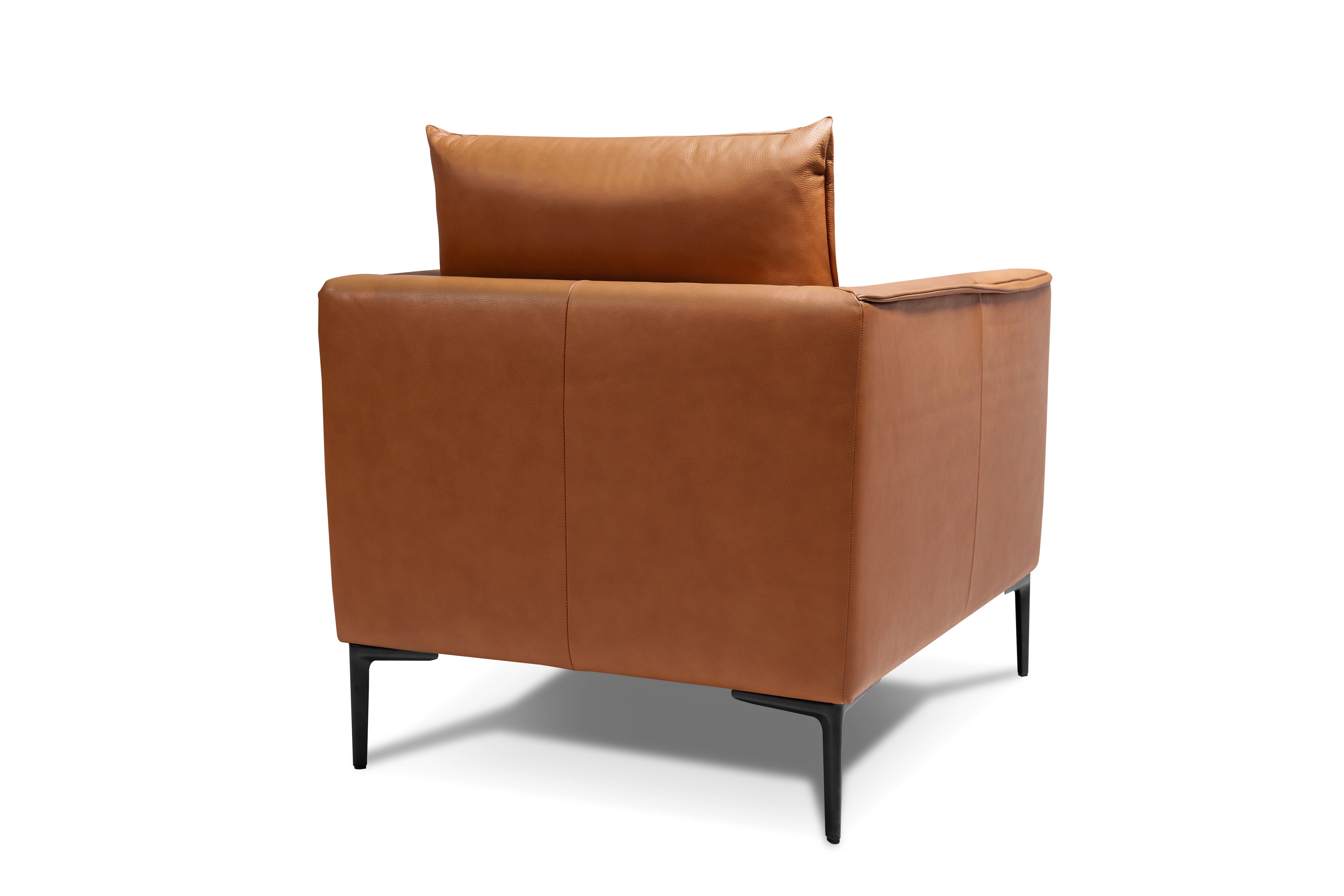 Valencia Jasper Leather Accent Chair, Cognac