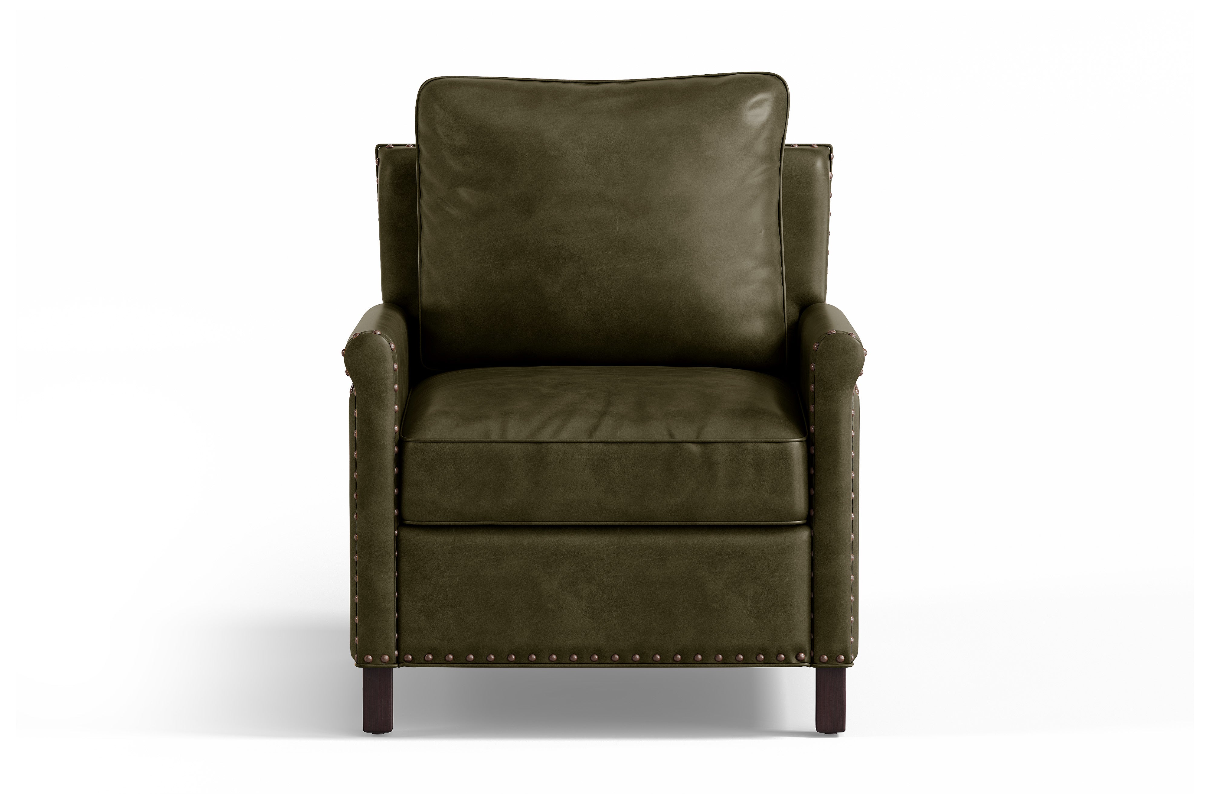 Valencia Jovany Top Grain Leather Recliner Chair, Olive Green