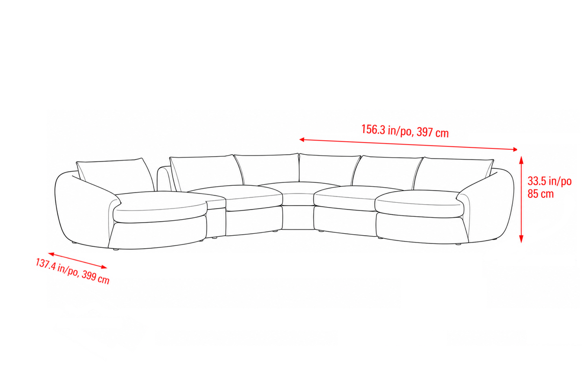 Kinsley Fabric Modular Corner Sectional Sofa
