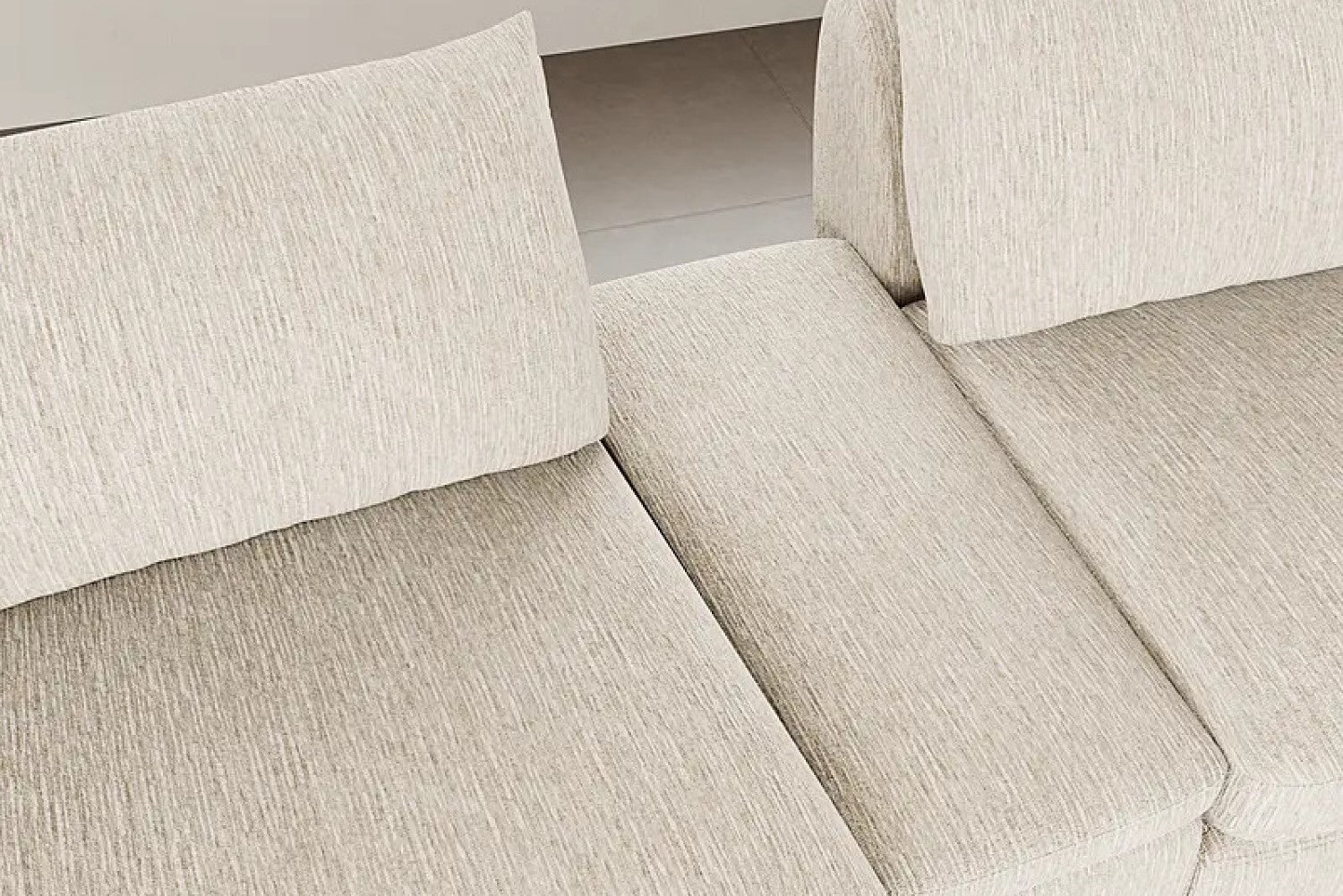 Valencia Kinsley Fabric Modular L-Shape Sofa, Beige