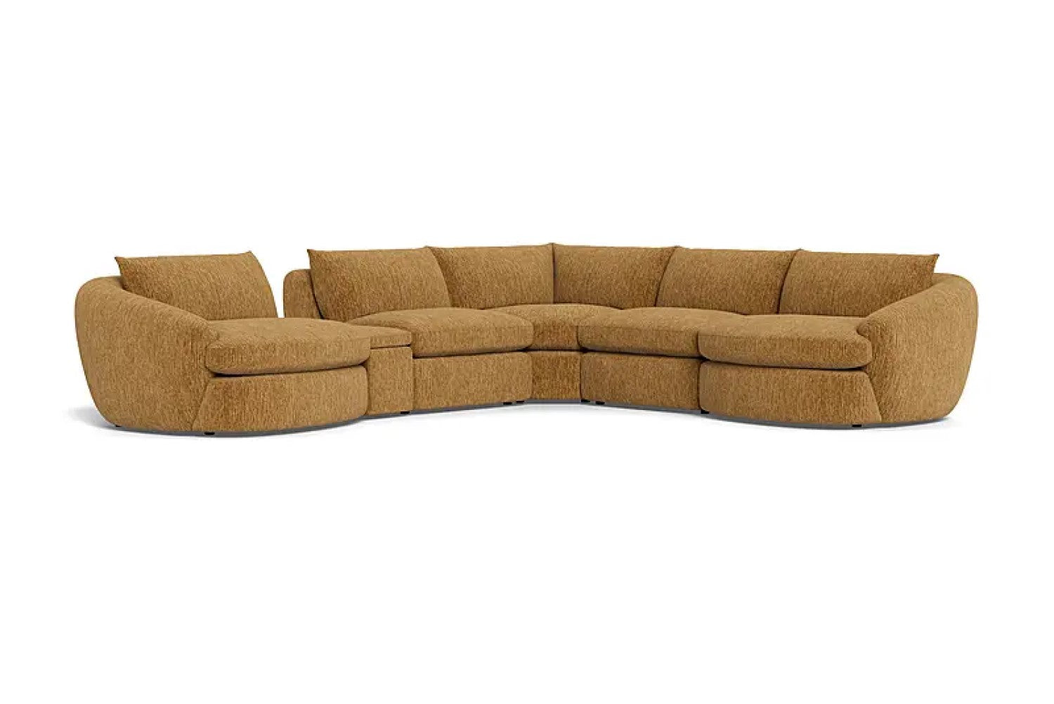 Valencia Kinsley Fabric Modular L-Shape Sofa, Tan