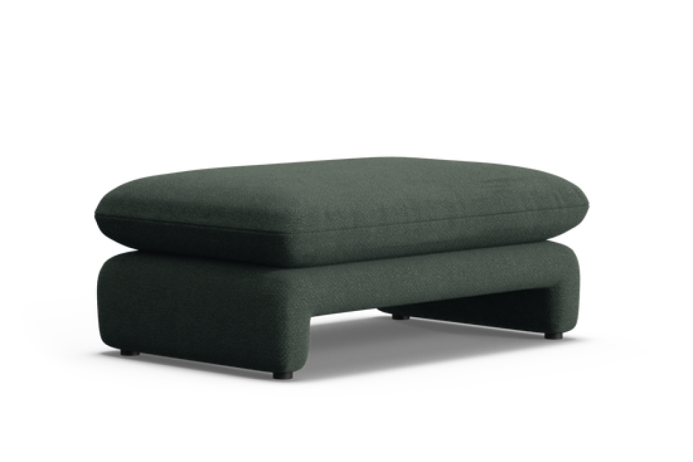 Valencia Kyra Fabric Ottoman, Olive Green