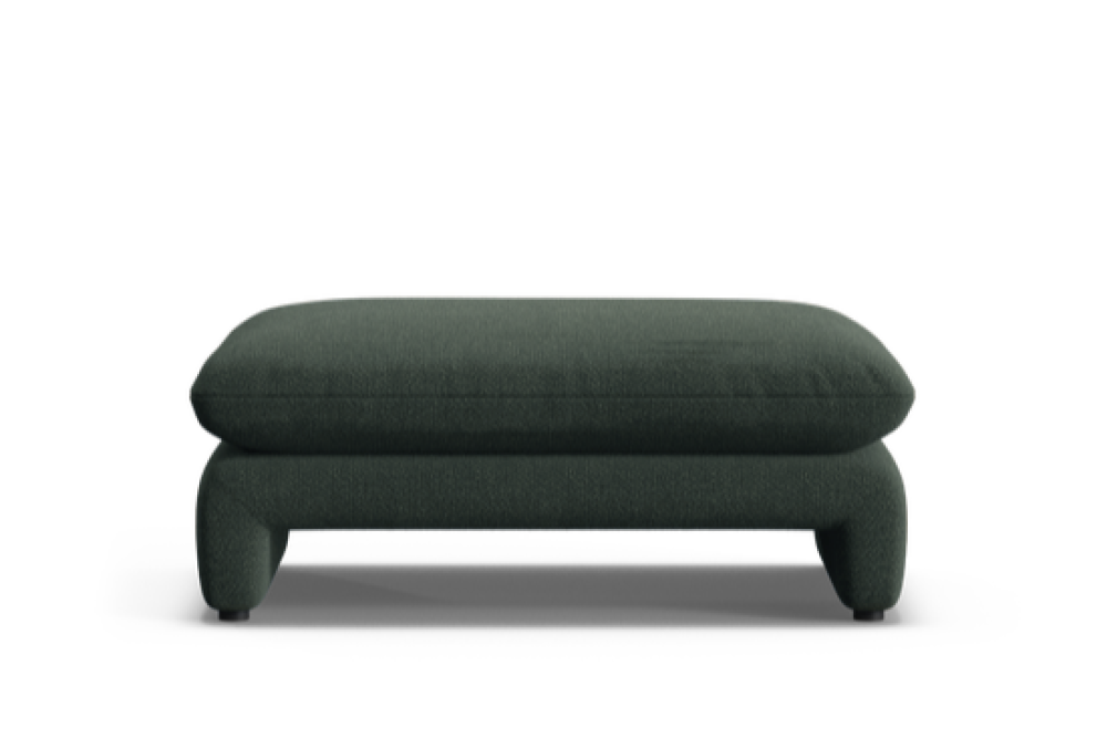 Valencia Kyra Fabric Ottoman, Olive Green