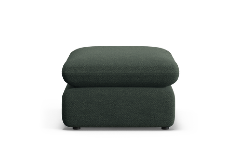 Valencia Kyra Fabric Ottoman, Olive Green