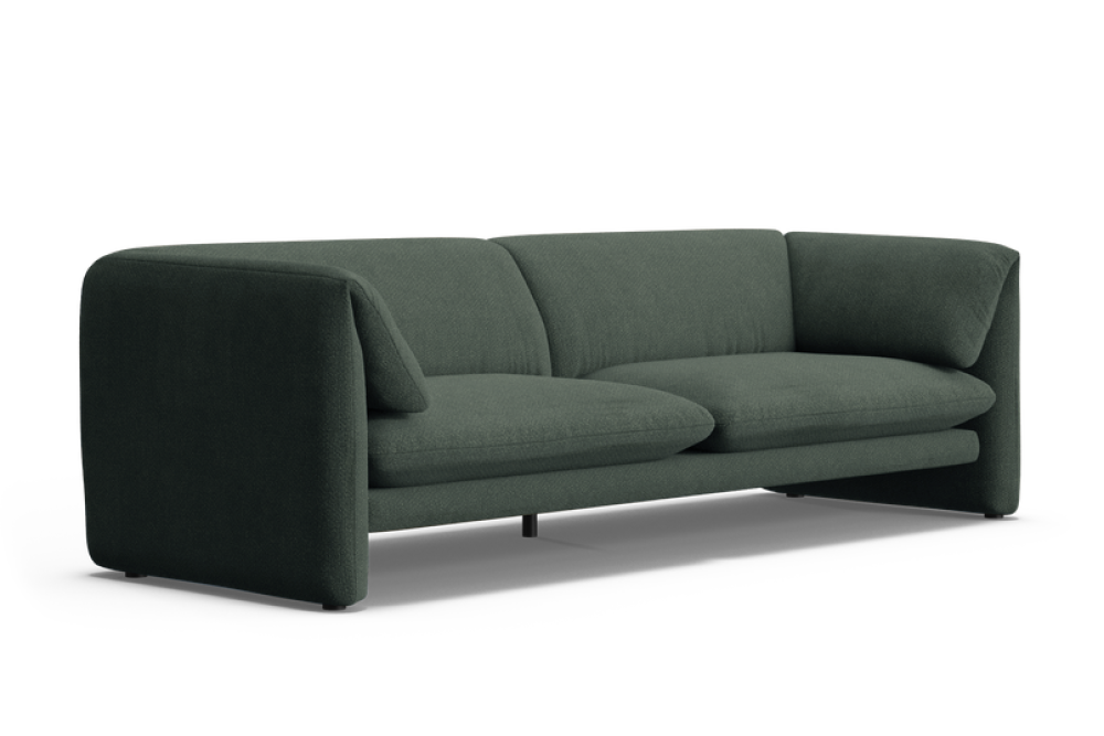 Valencia Kyra Fabric 4 Seater Wide Sofa, Olive Green