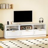 Dallas Modern TV Stand with Storage Cabinets for TVs up to 85" - White