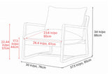 Lagon Fabric & Wood Accent Chair