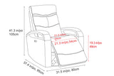 Laisha Leather Swivel Recliner Chair