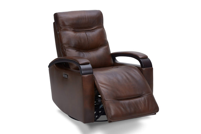 Power Glider Swivel Rocker Recliner Chair,Power Headrest,Double Layer Backrest