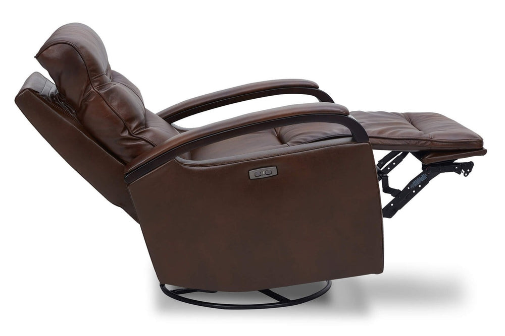 Power Glider Swivel Rocker Recliner Chair,Power Headrest,Double Layer Backrest