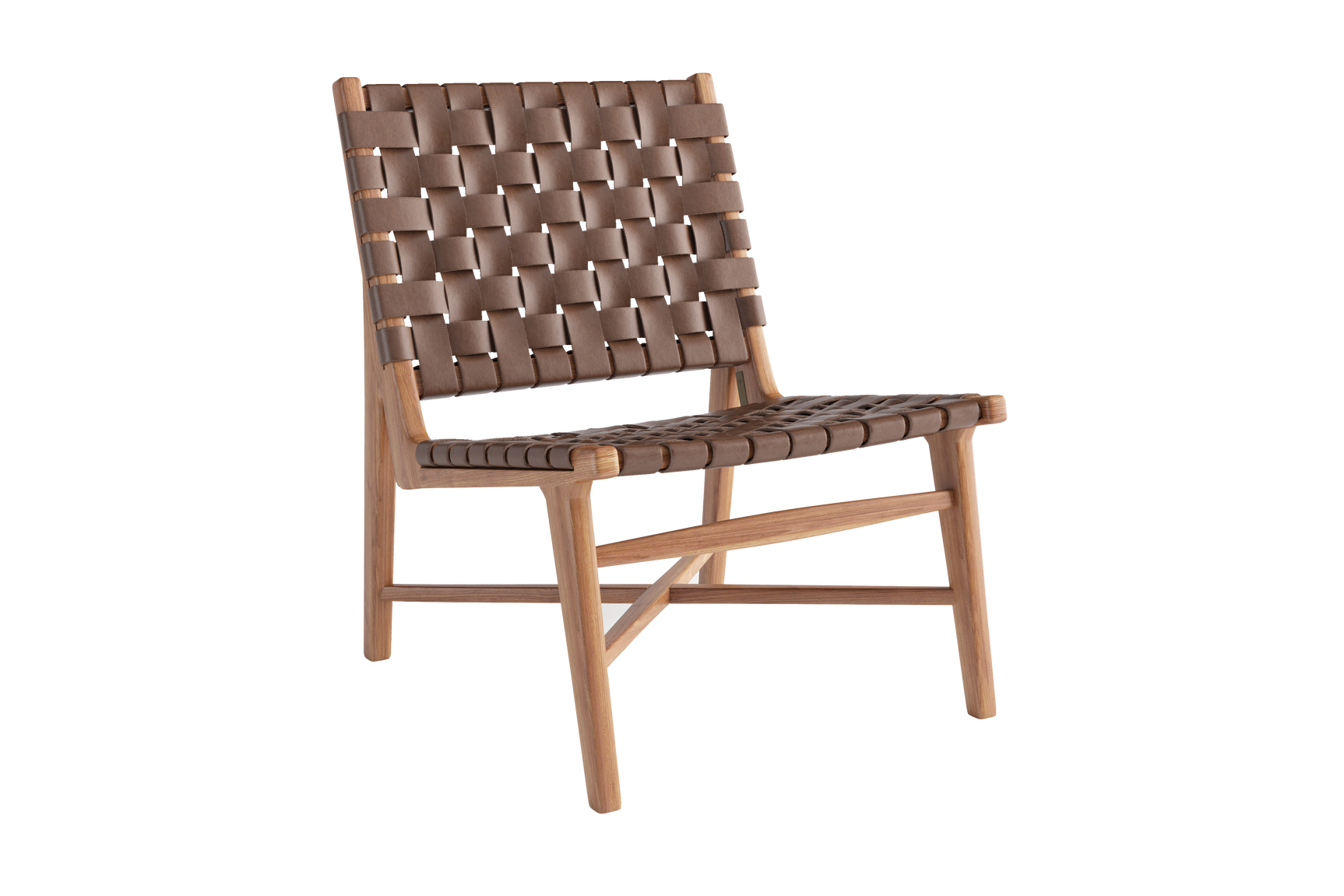 Lauren Leather & Wood Accent Chair