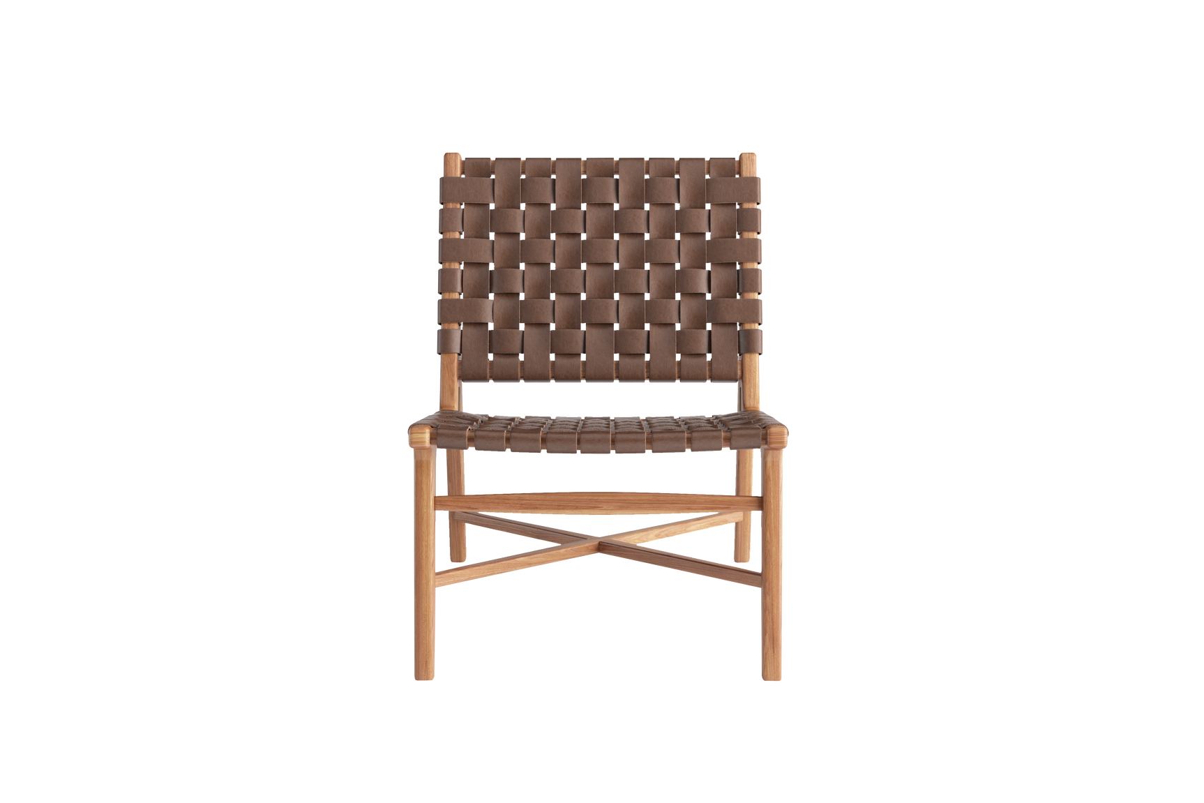 Lauren Leather & Wood Accent Chair