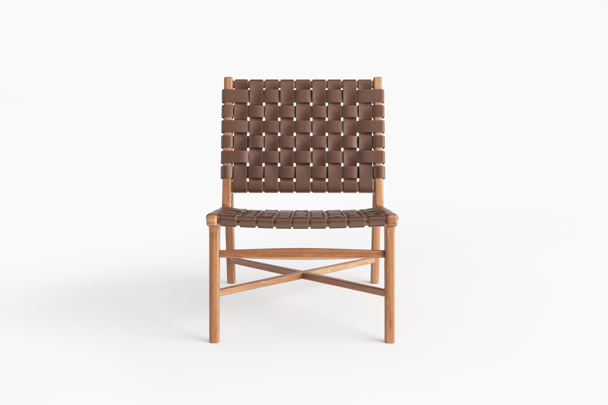 Lauren Leather & Wood Accent Chair