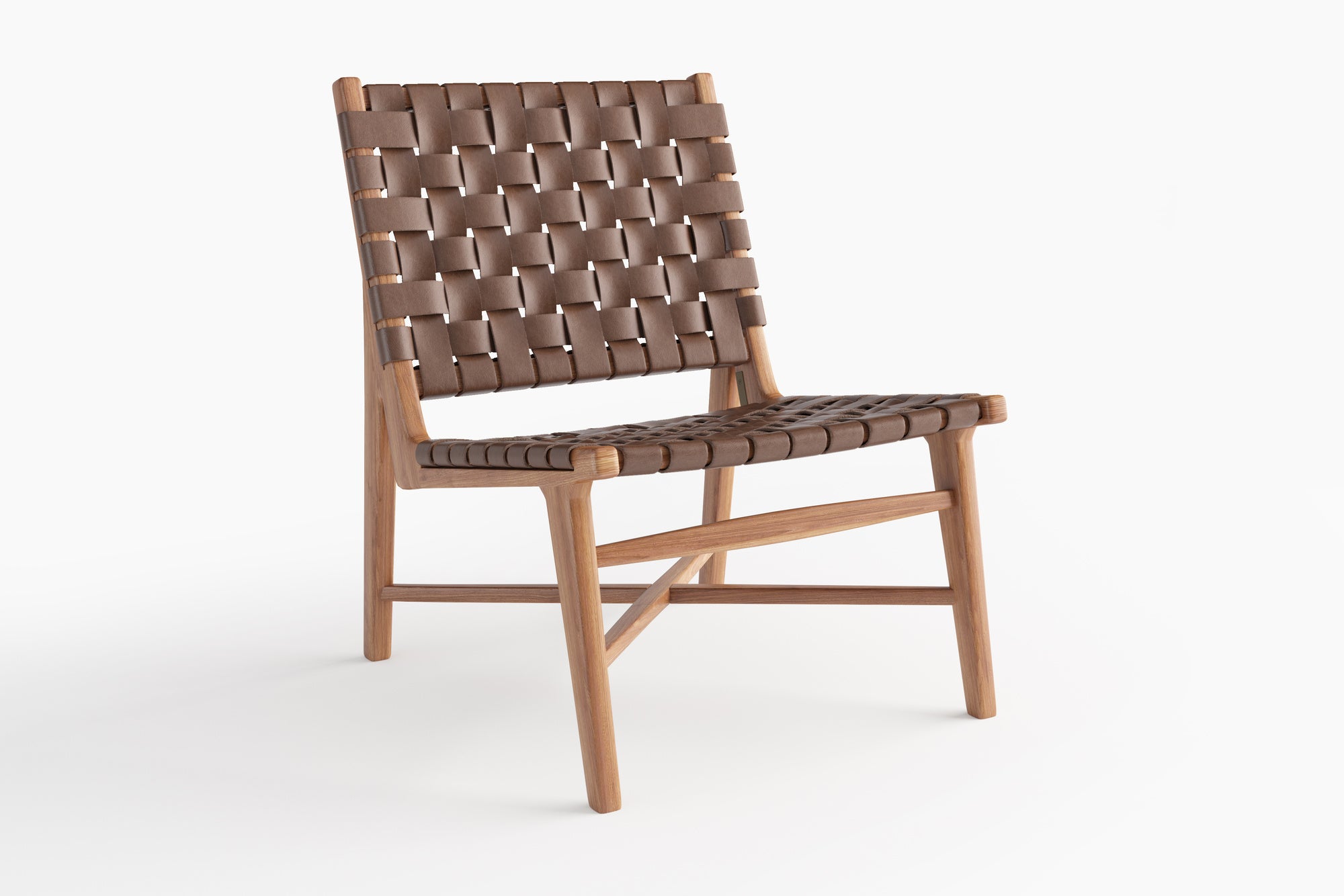 Lauren Leather & Wood Accent Chair