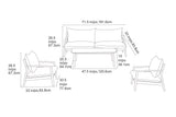 Lena 4-Piece Outdoor Sofa Set