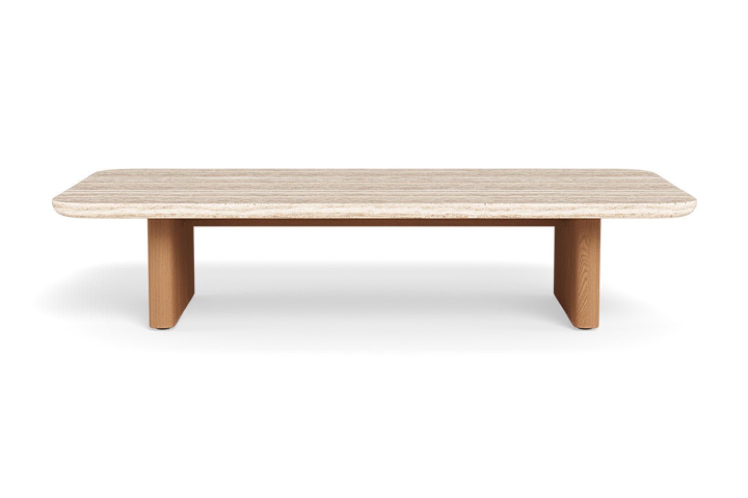 Valencia Leopold Teak Wood Rectangular Coffee Table, Natural