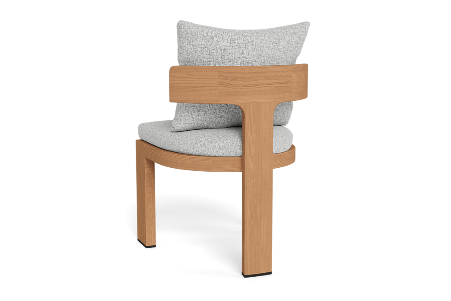 Valencia Leopold Teak Wood Armless Dining Chair, Natural