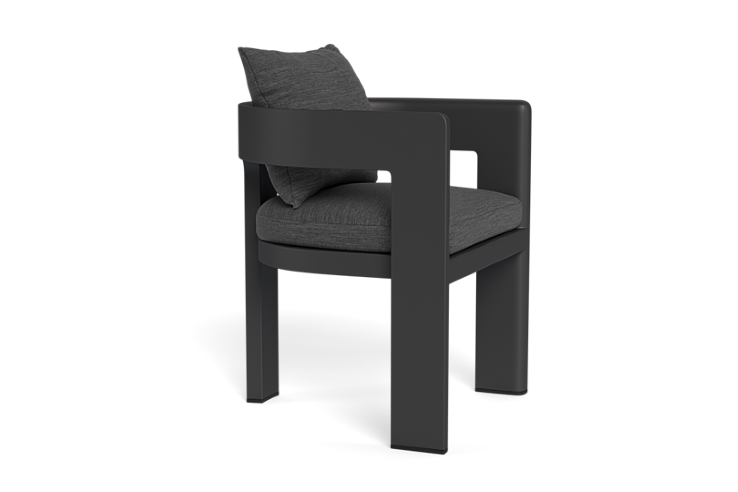 Valencia Leopold Aluminum Outdoor Dining Chair, Black