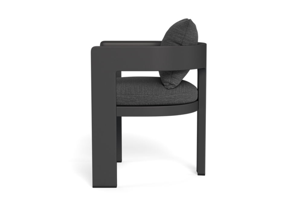 Valencia Leopold Aluminum Outdoor Dining Chair, Black