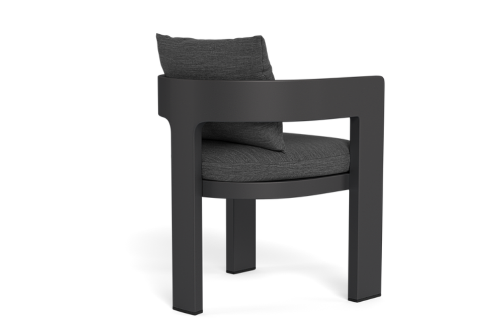 Valencia Leopold Aluminum Outdoor Dining Chair, Black