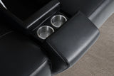 Lesley Leather Dual Recliner Sofa with Console