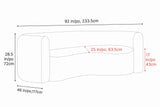 Letizia Boucle Curved Sofa