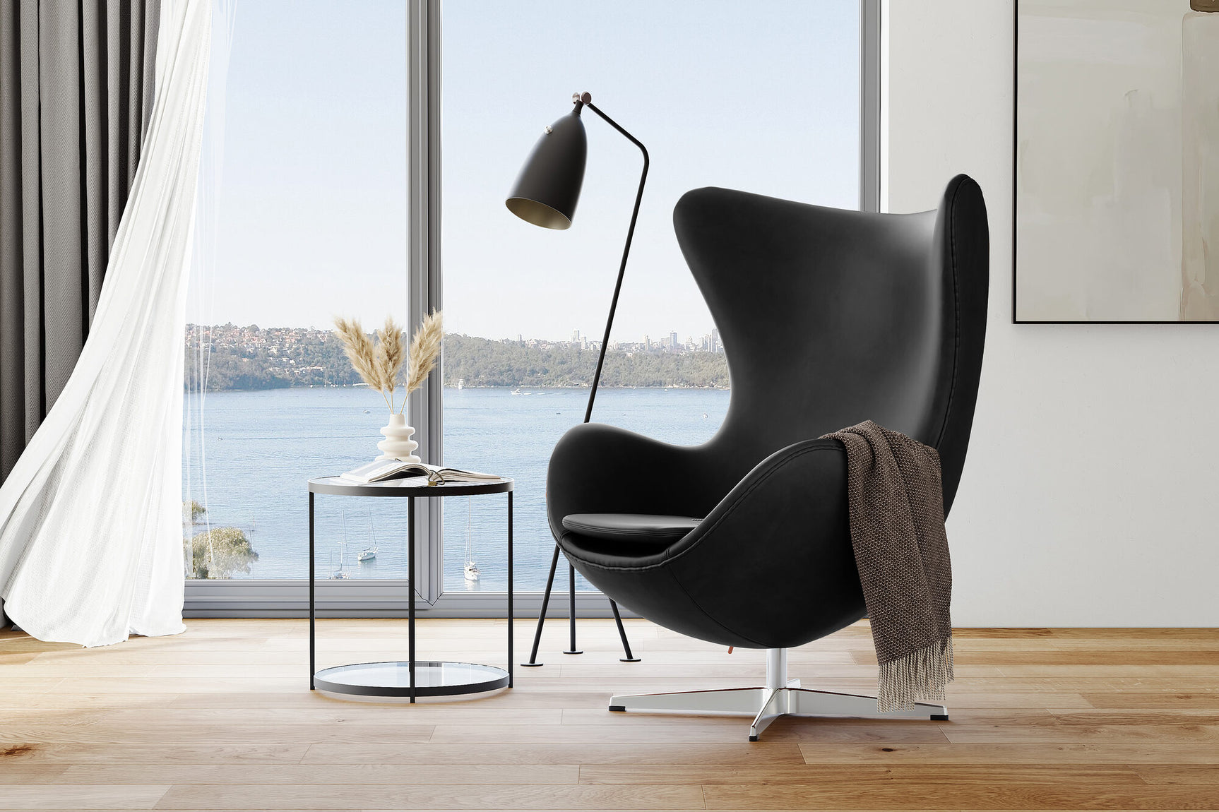Finola Leather Accent Chair