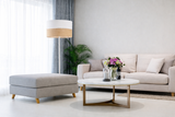 Linobianco Natural Woven Floor Lamp for Living Room, Bedroom & Reading Nook – Scandinavian Minimalist Lighting