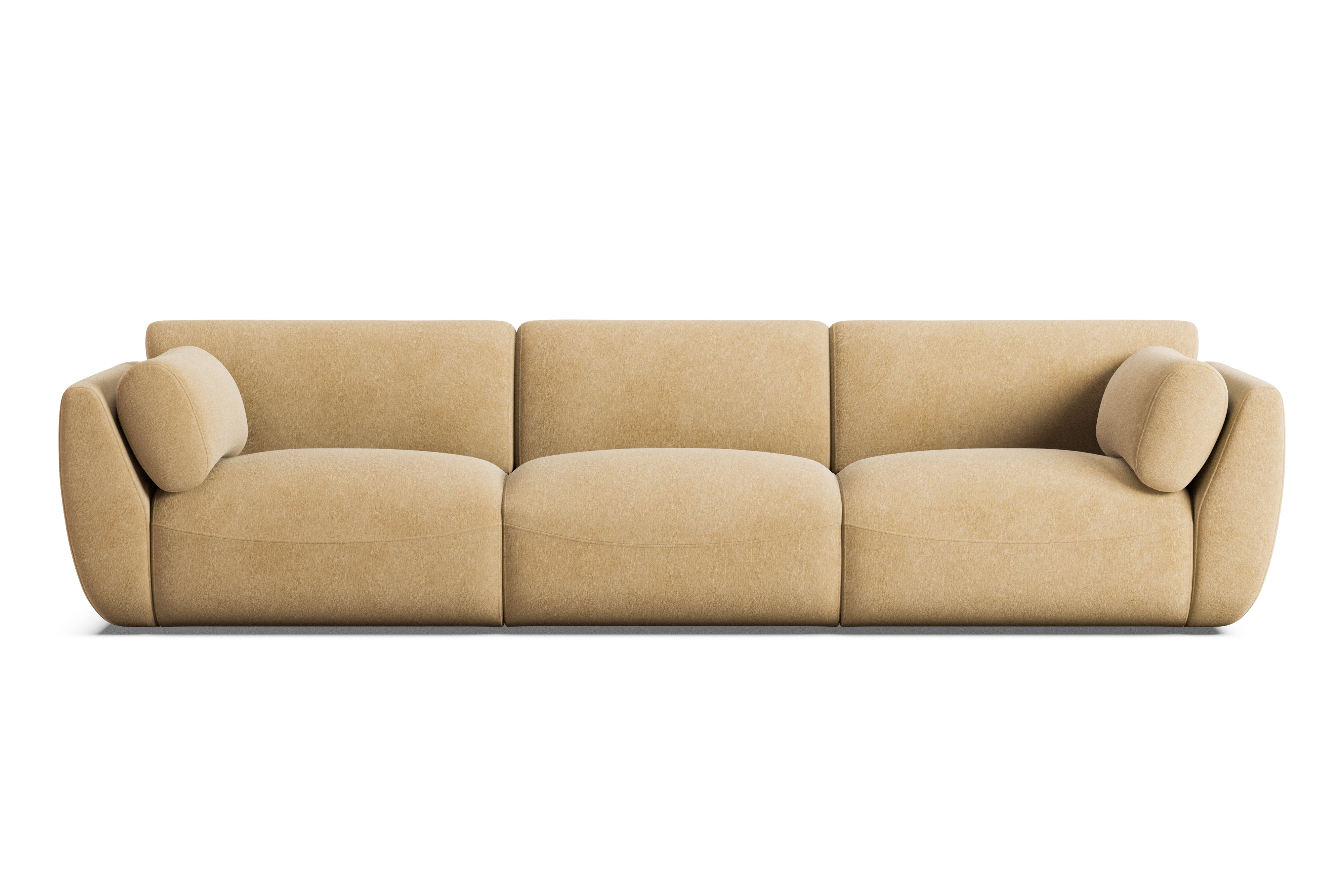 Valencia Loretta 125" Performance Fabric Modular Wide Three Seats Sofa, Camel