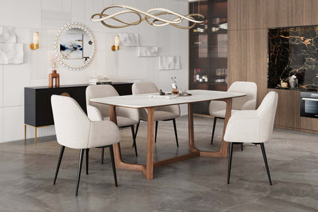 Luca Calcutta Quartz Dining Table