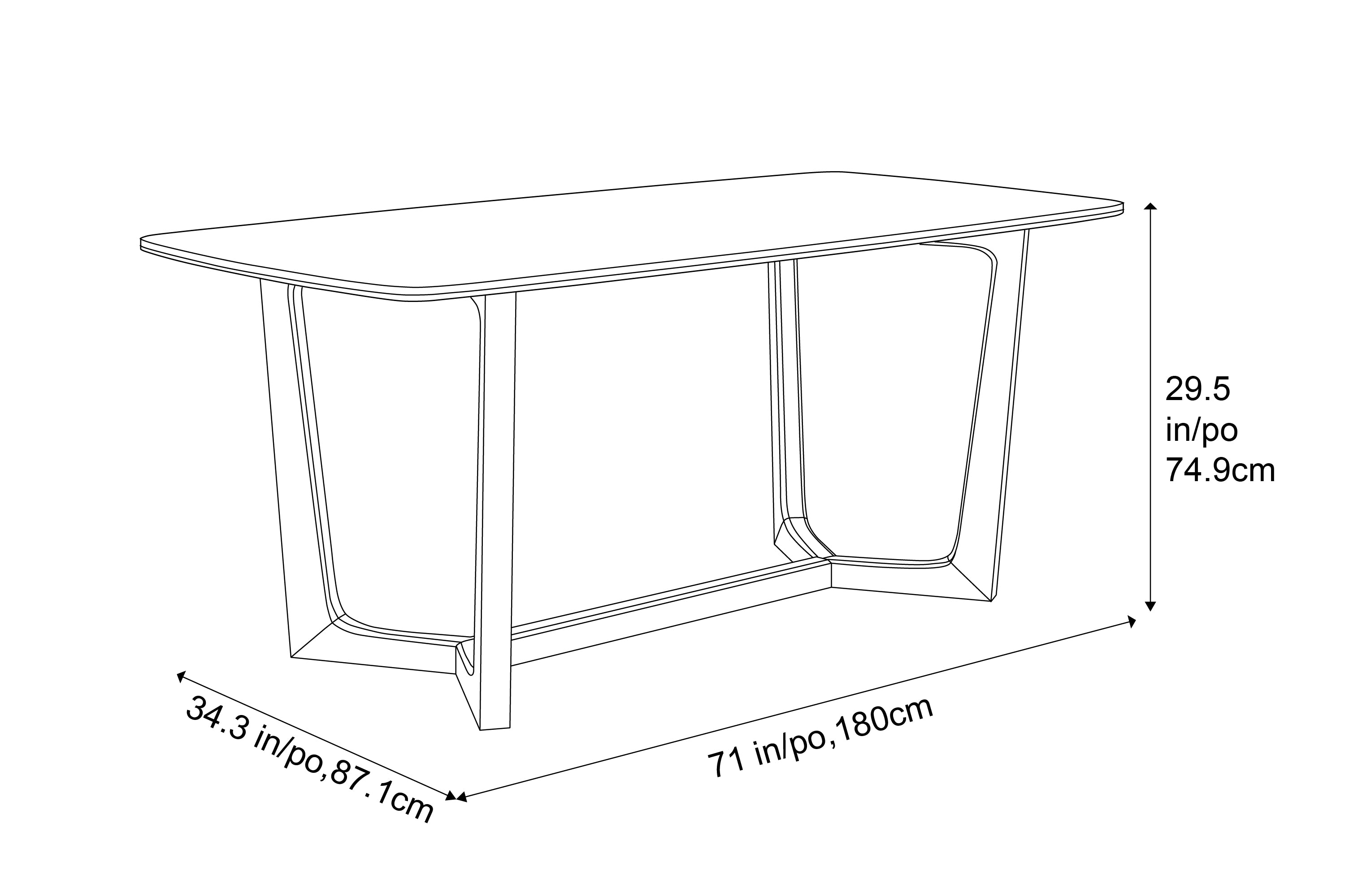 Valencia Luca Calcutta Quartz 71" Dining Table, White