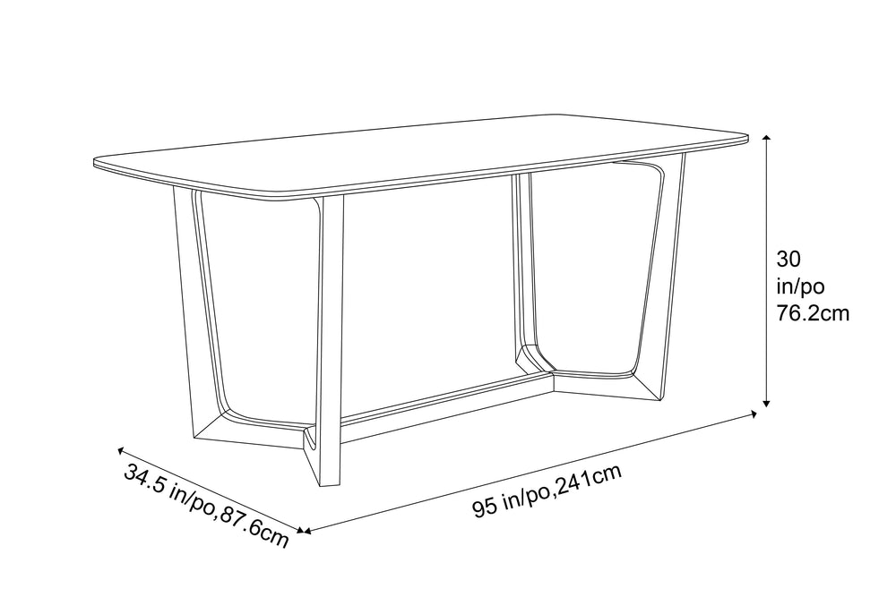 Valencia Luca Natural Marble 95" Dining Table, White