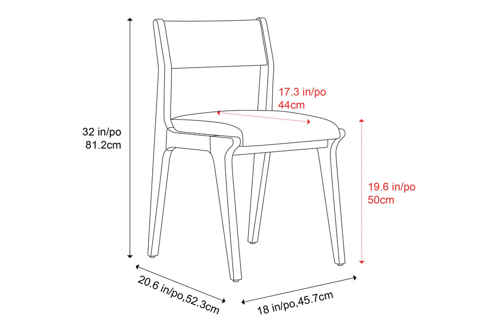 Valencia Lucrezia Wood Dining Chair, White Oak