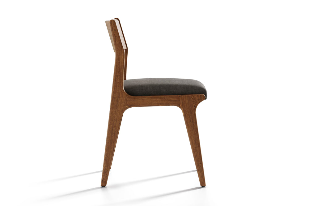 Valencia Lucrezia Teak Wood Dining Chair, Walnut