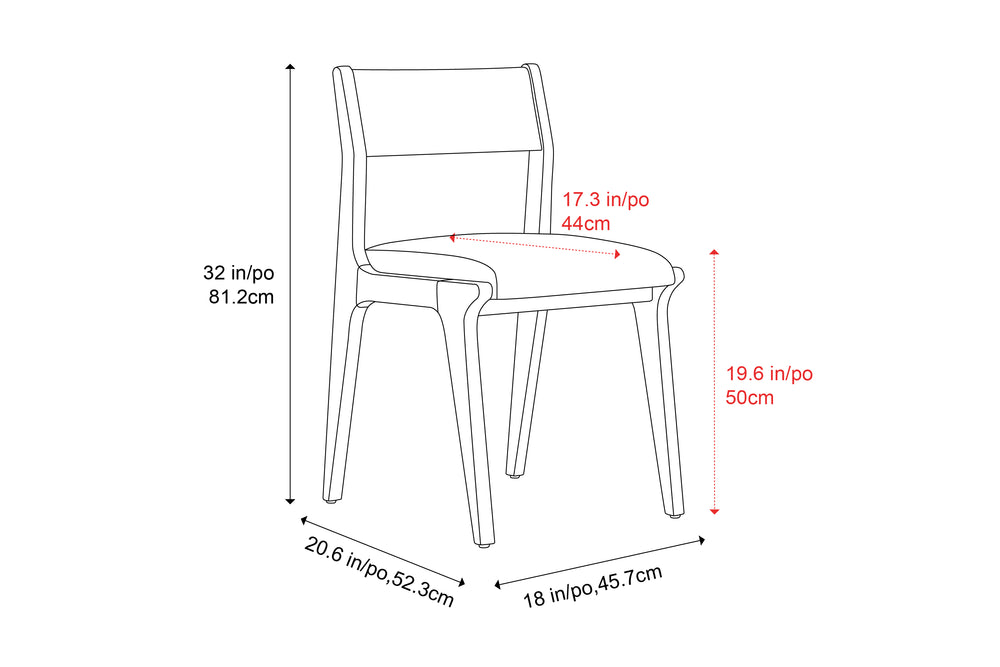 Valencia Lucrezia Teak Wood Dining Chair, Walnut