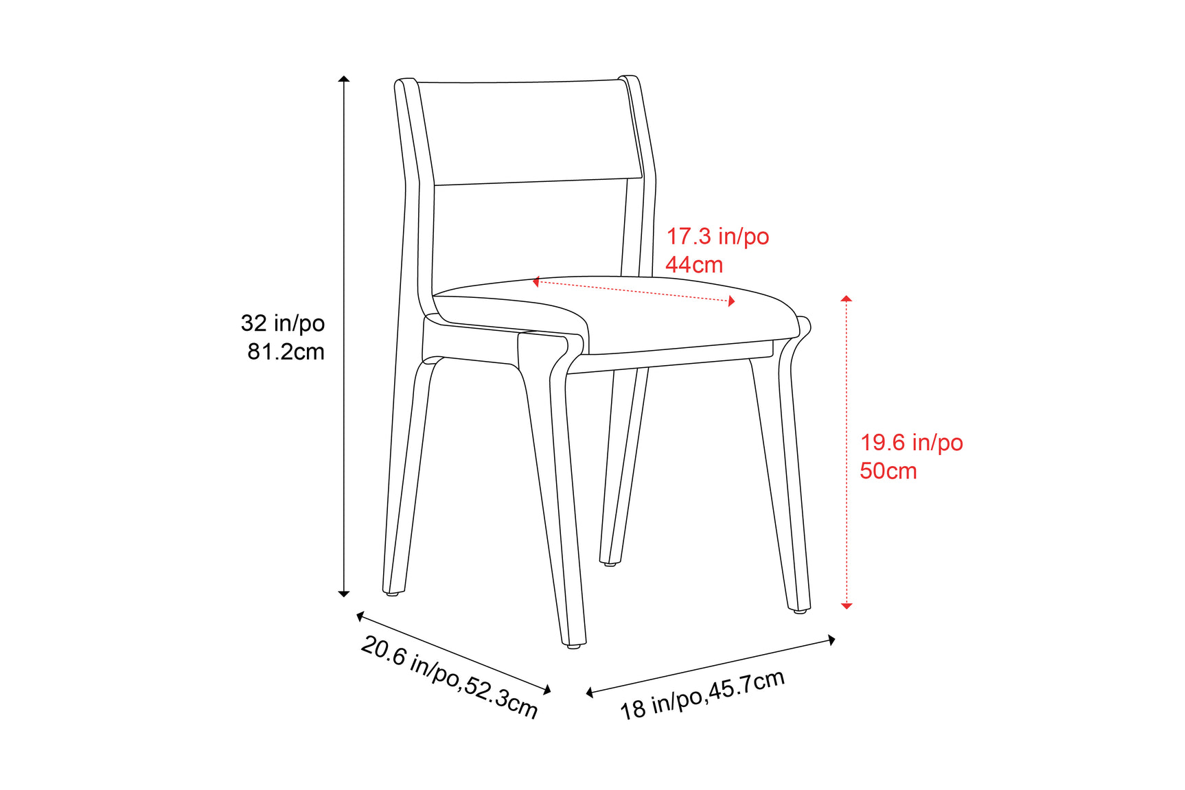 Lucrezia Fabric Dining Chair (Set of 2)
