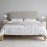 Luna Tool Free Upholstered King Bed - Beige