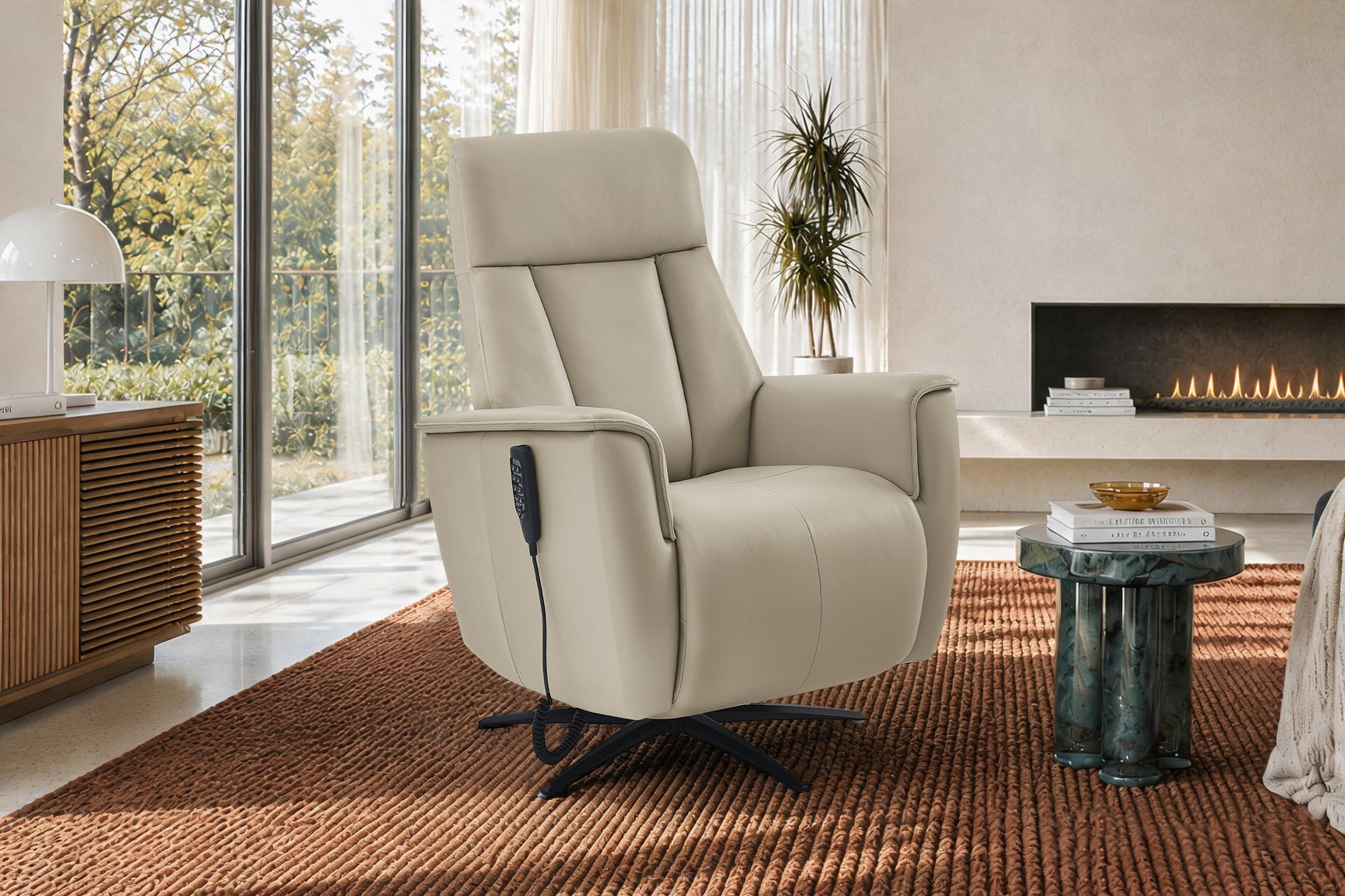 Valencia Lysand Leather Swivel Recliner Chair
