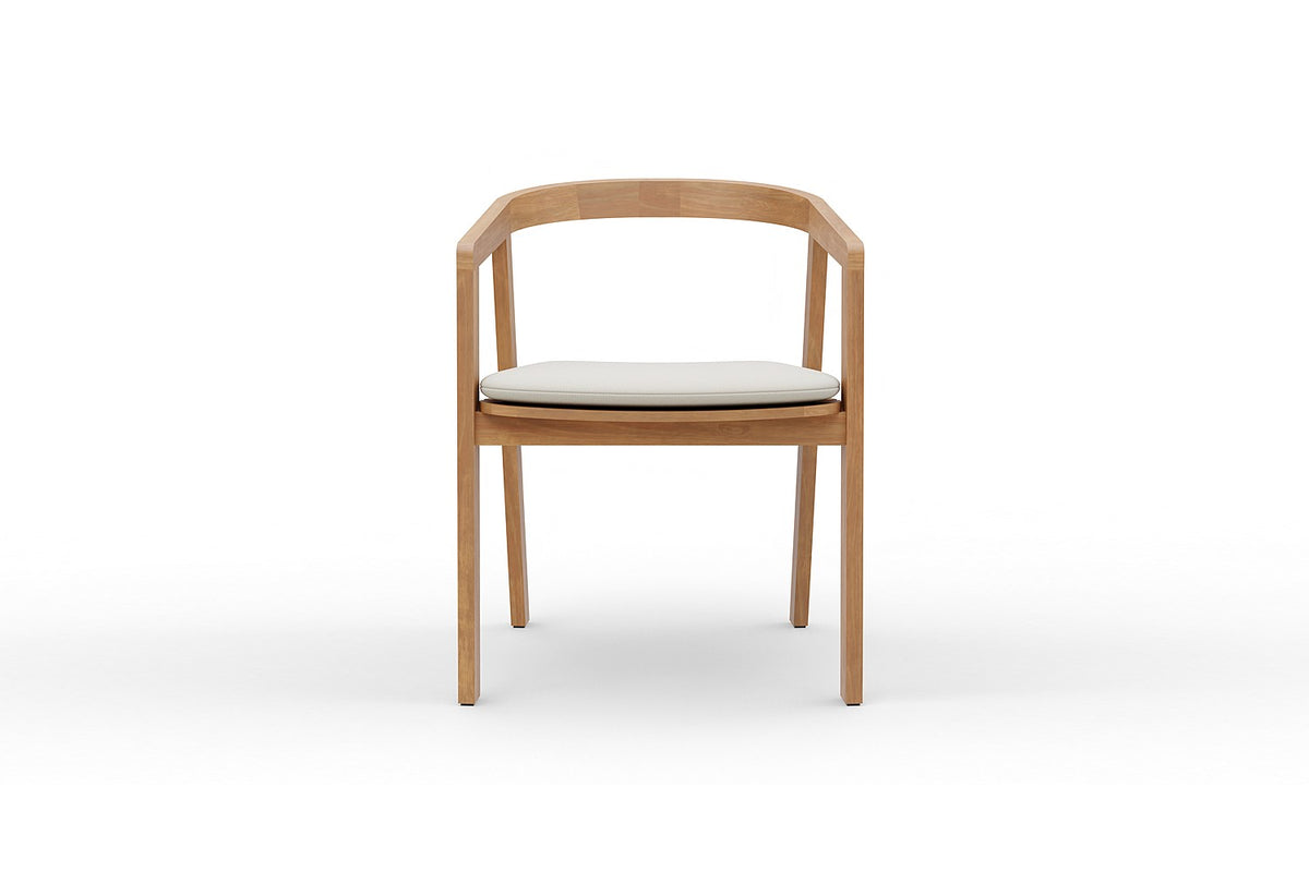 Valencia Lysandra Wood Outdoor Dining Chair, Natural