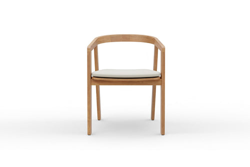 Valencia Lysandra Wood Outdoor Dining Chair, Natural