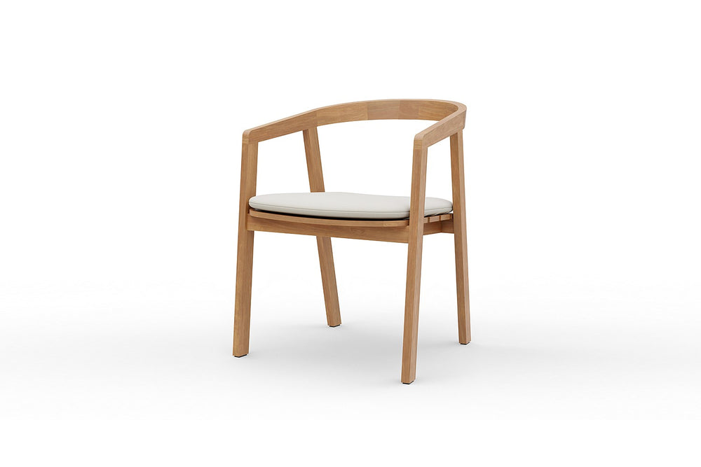 Valencia Lysandra Wood Outdoor Dining Chair, Natural