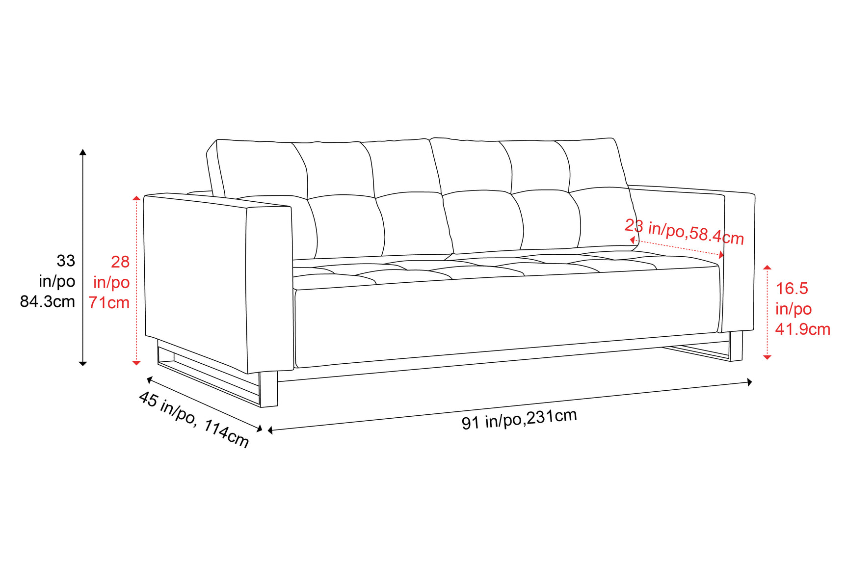 Maria Fabric Sofa Bed