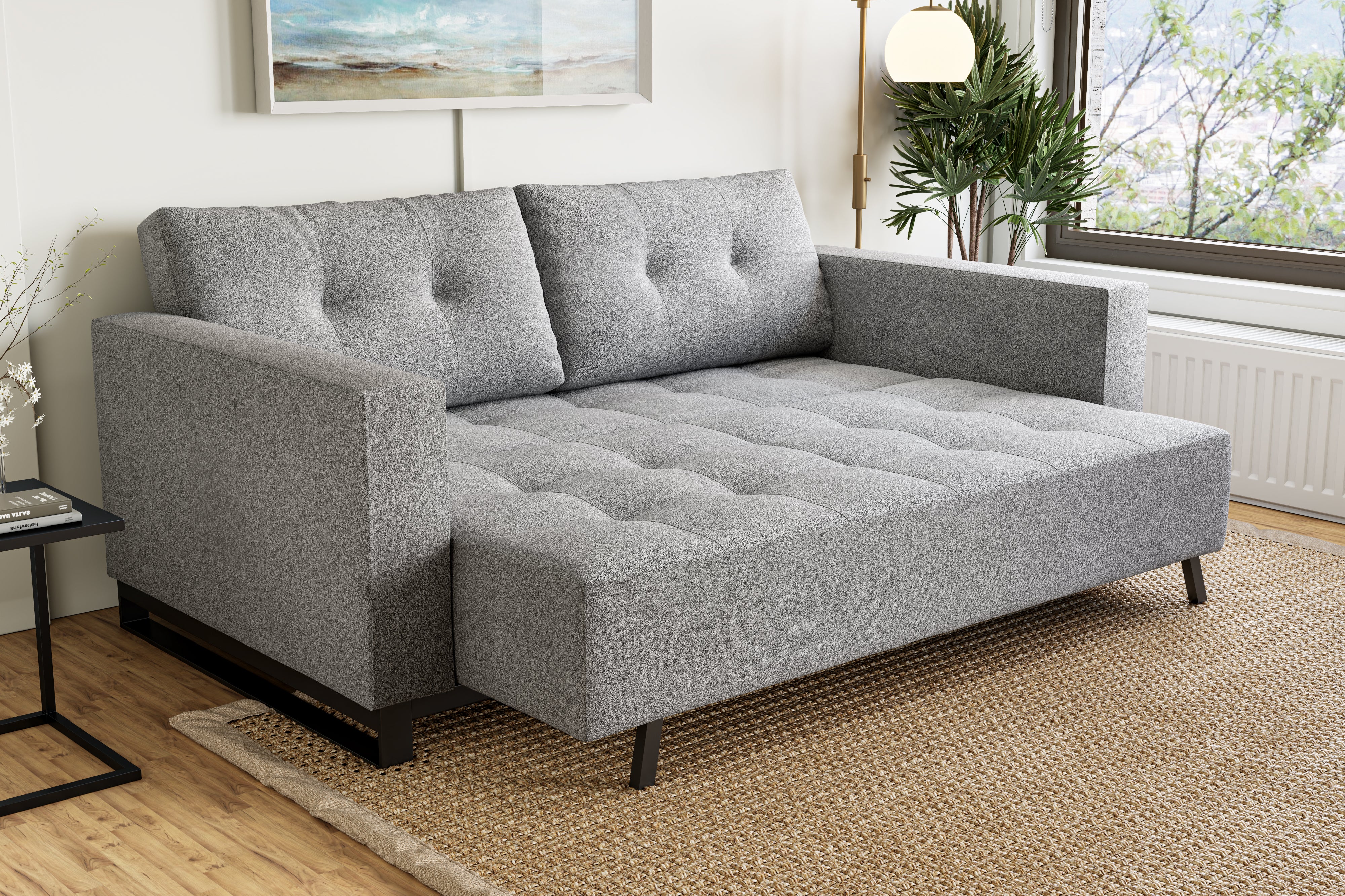 Valencia Maria Fabric Sofa Bed, Grey