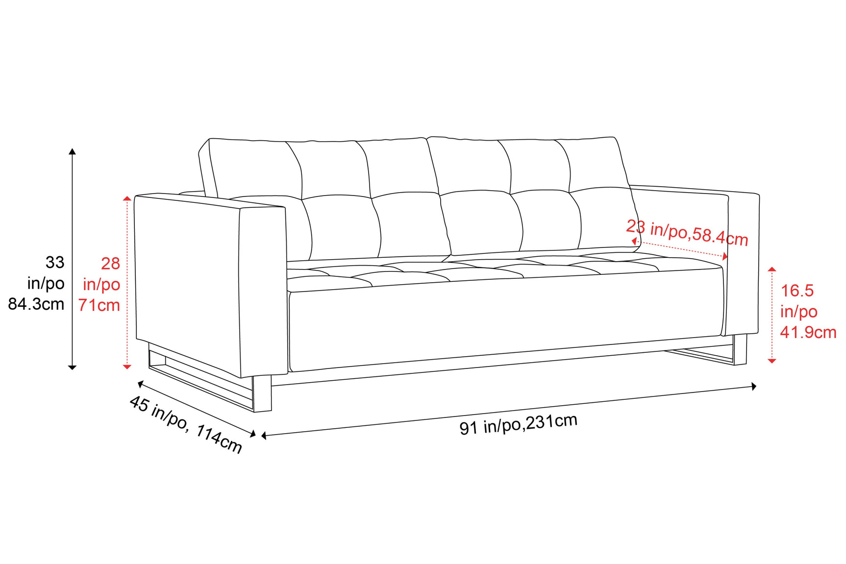 Maria Fabric Sofa Bed