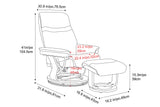 Massimo Leather Recliner with Ottoman